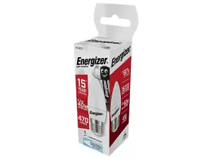 Energizer S13574 LED ES (E27) Opal Candle Non-Dimmable Bulb, Daylight 470 lm 5.2W ENGS13574