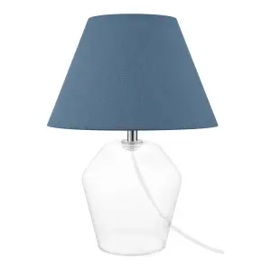 Blue & Clear Glass LED Table lamp