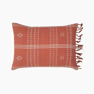 Siyali Long Cushion - Cotton - L35 x W55 x H1 cm - Coral