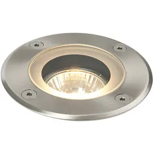 Marine Grade IP65 Round Ground Light - 50W GU10 Reflector - Stainless Steel