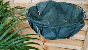 Biodegradable Hanging Basket Liner For 12 Inch Hanging Basket Natural Green