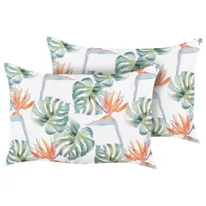 Set of 2 Outdoor Cushions TORRAZZO White