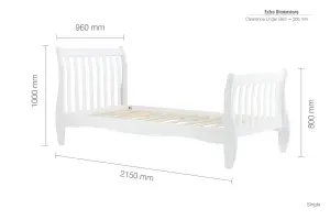 Birlea Belford Single Bed Frame In White