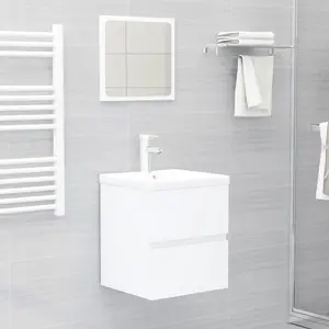 Berkfield Sink Cabinet White 41x38.5x45 cm Engineered Wood