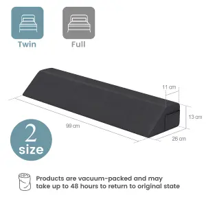 Costway Twin Size Bed Wedge Pillow Bolster Trapezoidal Pillow Gap Filler