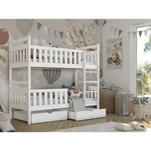 Tring Single (3') Standard Bunk Bed White Matt