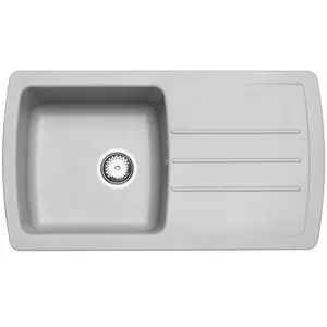 Astini Harrison 1.0 Bowl Grey Composite Synthetic Kitchen Sink & Waste