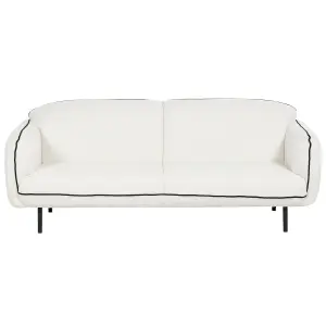 3 Seater Boucle Sofa White TONSBERG