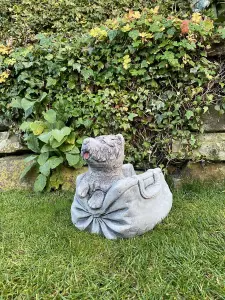 Puppy in Bag Stone Garden Planter