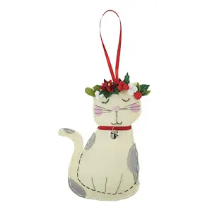 FELT DEC CAT - Felt Decoration Kit: Christmas: Cat - Trimits