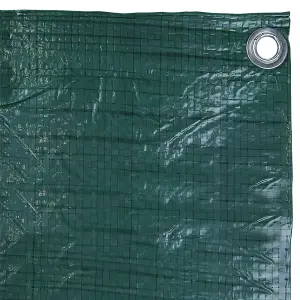 GroundMaster 80gsm Economy Green Tarpaulin (3.5m x 5.4m)