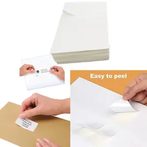 300 Sheets of A4 Plain White Self Adhesive Blank Address Shipping Labels (6 Address Labels Per Sheet)