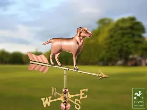 Cottage Labrador Copper Weathervane - H 62 x W 53 x L 28 cm-