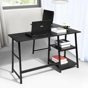 Charge L-Shape Desk Black / 75cm H x 120cm W x 120cm D