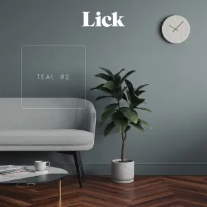 Lick Teal 02 Matt Emulsion paint, 2.5L