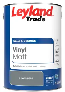 Leyland Trade Vinyl Matt Walls & Ceilings Emulsion Paint (S 5005-B50G) 5L