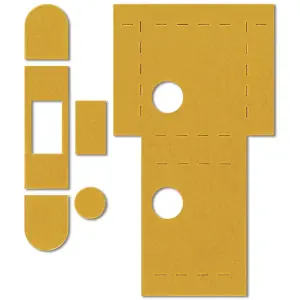 Universal UK Flat Latch Intumescent Strip Pack - Fire Smoke Door Frame Set