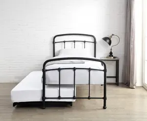 Mostyn Single 3ft Guest Bed Black Metal Bed Frame