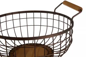 Interiors by Premier Vertex Bronze Powder Coated Fruit Basket