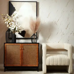 Sienna Wallpaper In Ivory And Gold