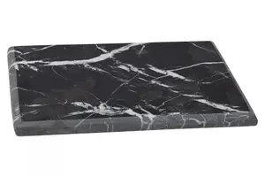 Interiors by Premier Black & Gold Marble Chopping Board, High-Quality Cutting bBoard, Stain-Resistant Gold Marble Board