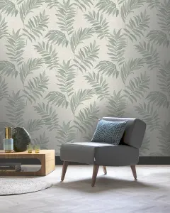 Sumatra Palm Leaf Green Wallpaper