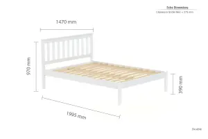 Birlea Denver Double Bed Frame In White