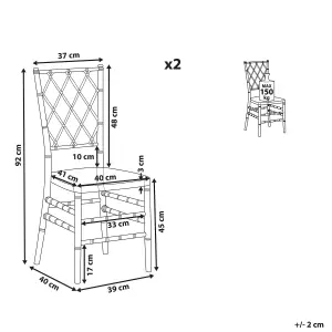 Set of 2 Dining Chairs CLARION Transparent