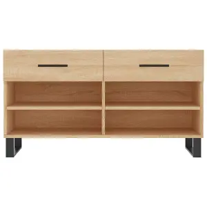 Shoe Bench Sonoma Oak 102x35x55 cm Engineered Wood