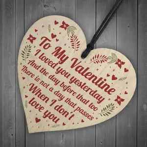 Red Ocean Valentines Gift Present For Him Her Handmade Wooden Heart Sign Keepsake Gift For Boyfriend Girlfriend