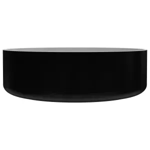 GoodHome Apanas Matt Black & white Round Counter top Basin (W)38cm