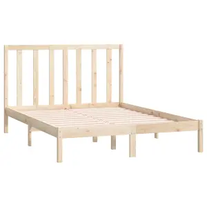 Berkfield Bed Frame Solid Wood Pine 140x190 cm