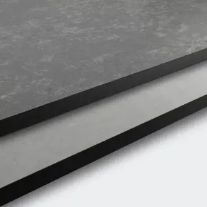 GoodHome 12mm Nepeta Matt Grey Mineral effect Paper & resin Square edge Kitchen Worktop, (L)2000mm