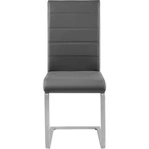 Premium High Back Dining Chairs Set of 4 Grey