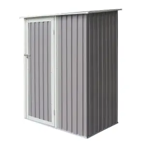 Rowlinson Trentvale 5x3 ft Pent Light grey Metal Shed