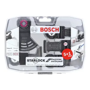 Bosch 6 Piece Starlock Multi Tool Blade Set Electrician Drywall BIM Plunge Saw