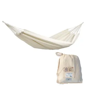 Amazonas Barbados Natura Double Cotton Traditional Garden Hammock With Bag