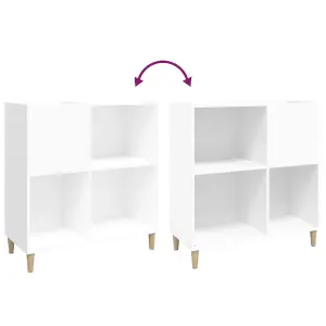 vidaXL Record Cabinet White 84.5x38x89 cm Engineered Wood