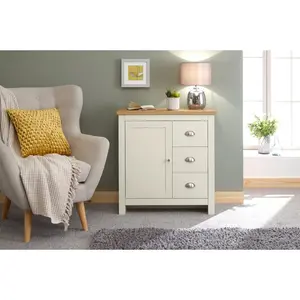 79 Cm Wide 3 Drawer Sideboard Cream