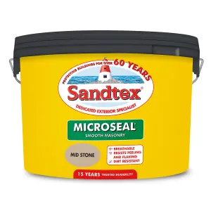 Sandtex Ultra smooth Mid stone Masonry paint, 10L