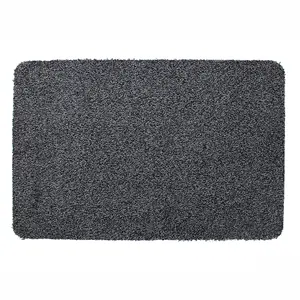 JVL Tanami Machine Washable Barrier Doormat  50x75cm Charcoal