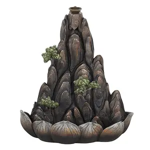 Elegant Bronze Mountain Backflow Incense Burner