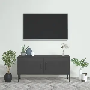 Berkfield TV Cabinet Anthracite 105x35x50 cm Steel