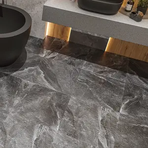 Top Ceramics Black Slate Tiles Porcelain Matt Floor Wall (L)60cm x (W)60cm Each box 1.08sqm