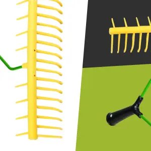 Pegdev - PDL - 32 Tooth Polypropylene Landscape Rake Head - Ideal for Professional Ground Care, Lawn, Soil, Sand & Garden Upkeep