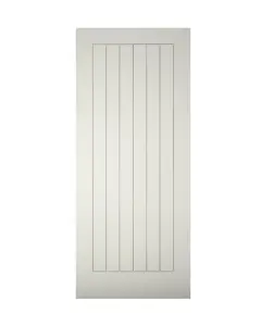 Geom Unglazed Cottage White Wooden External Front door, (H)2032mm (W)813mm