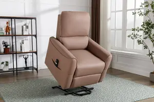 Clifton Electric Fabric Single Motor Rise Recliner Lift Mobility Tilt Chair (Mocha)