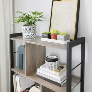 Westhought Bookcase Greige/Ink Black