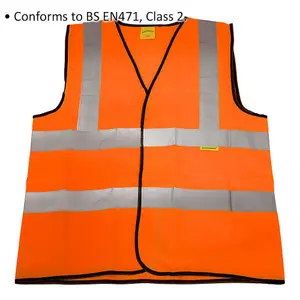 XL Orange High Visibility Waistcoat for Road Work and Contractors