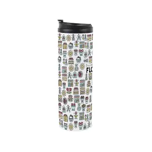 Florist Travel Mug - Novelty Trades Gift Stainless Steel Vacuum-Sealed Double-Walled Hot/Cold Drinks Travel Flask